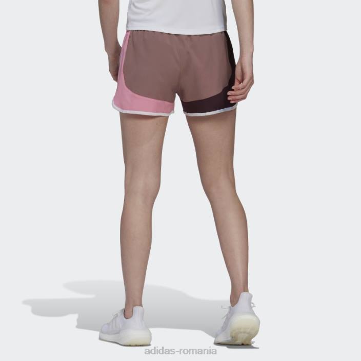 Adidas pantaloni scurți de alergare maraton 20 colorblock violet femei Violet 2JBN23695