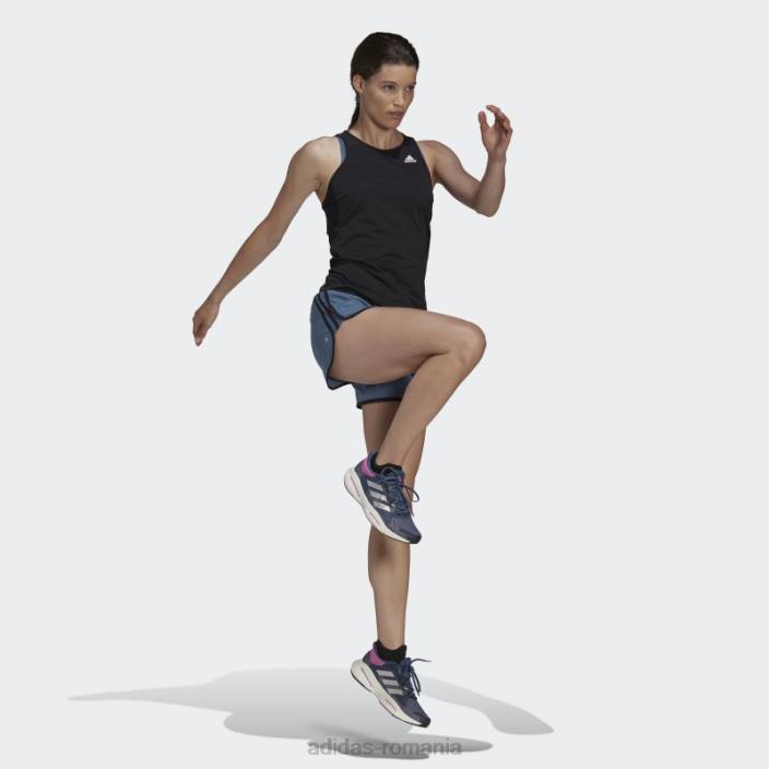 Adidas pantaloni scurți de alergare steel marathon 20 femei otel/negru 2JBN23537