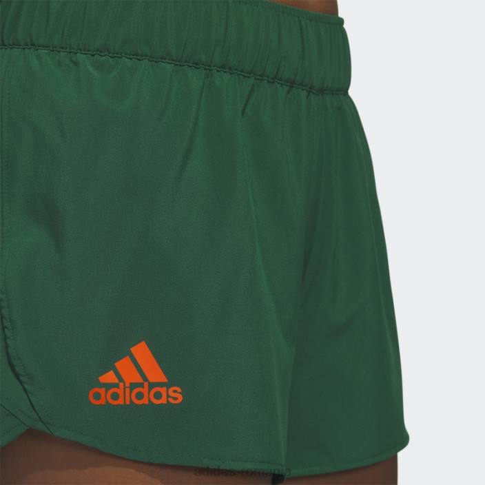 Adidas pantaloni scurți de antrenament ncaa-mia sideline 21 adidas femei ncaa-mia/verde închis/portocaliu 2JBN23625