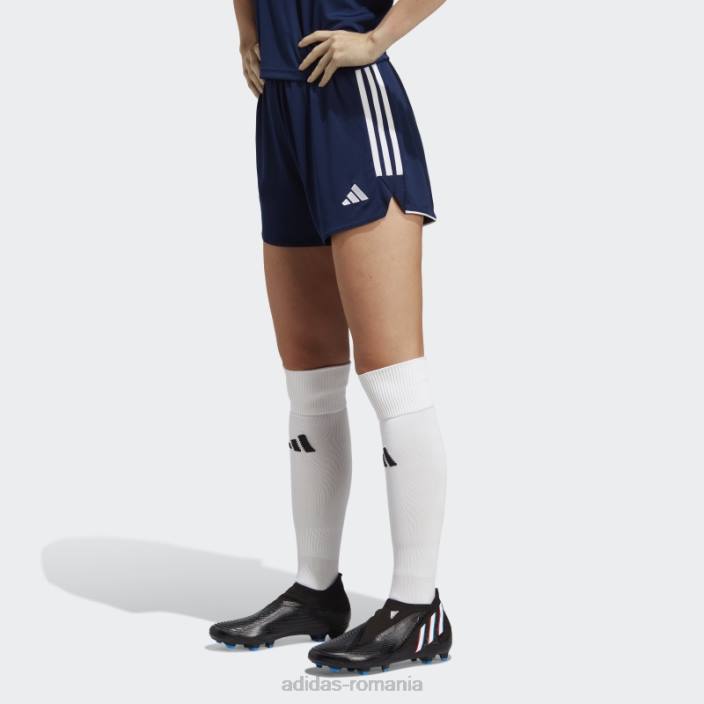 Adidas pantaloni scurți de liga tiro 23 bleumarin femei bleumarin/alb 2JBN23659