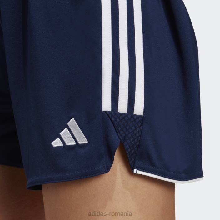 Adidas pantaloni scurți de liga tiro 23 bleumarin femei bleumarin/alb 2JBN23659
