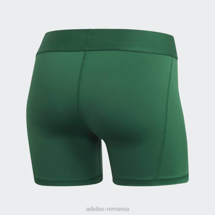 Adidas pantaloni scurți de volei techfit verde închis femei verde închis/alb 2JBN23684