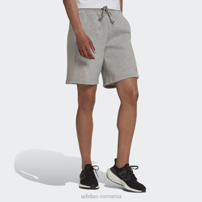 Adidas pantaloni scurți din lână gri mediu all szn femei gri mediu 2JBN23638