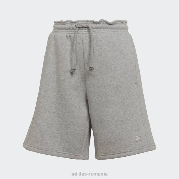 Adidas pantaloni scurți din lână gri mediu all szn femei gri mediu 2JBN23638