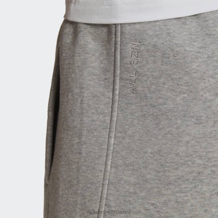 Adidas pantaloni scurți din lână gri mediu all szn femei gri mediu 2JBN23638