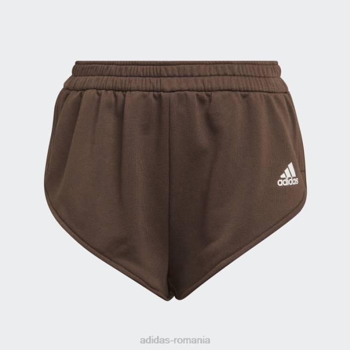 Adidas pantaloni scurți hyperglam mini maro femei maro/alb 2JBN23665