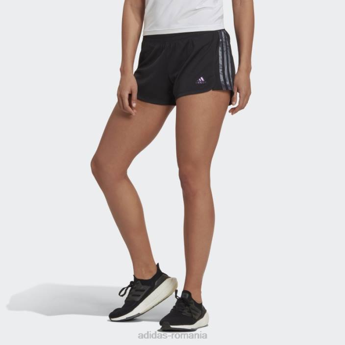 Adidas pantaloni scurți negri aeroready pentru antrenament floral femei negru/violet met 2JBN23692