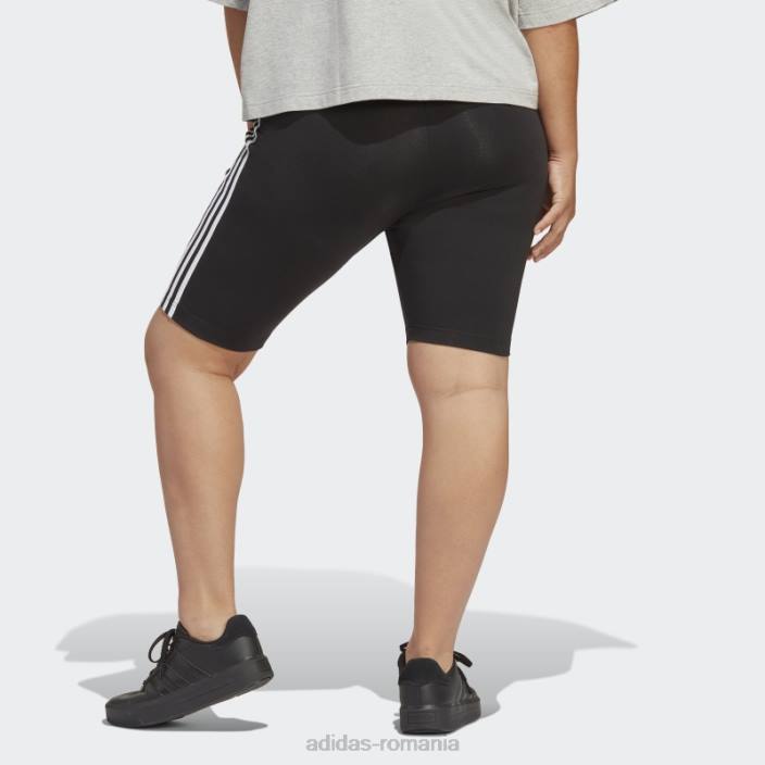 Adidas pantaloni scurți pentru biciclete cu 3 dungi (plus mărime) alb femei alb negru 2JBN23284