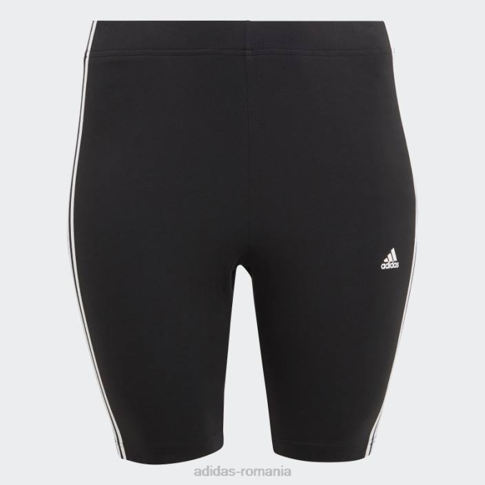 Adidas pantaloni scurți pentru biciclete cu 3 dungi (plus mărime) alb femei alb negru 2JBN23284