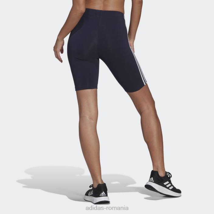 Adidas pantaloni scurți pentru biciclete ink essentials cu 3 dungi femei cerneală/alb 2JBN23536