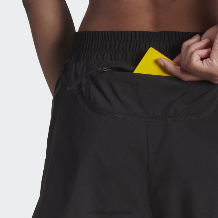 Adidas run icons pantaloni scurți de alergare cu 3 dungi negru adidas femei negru 2JBN23616
