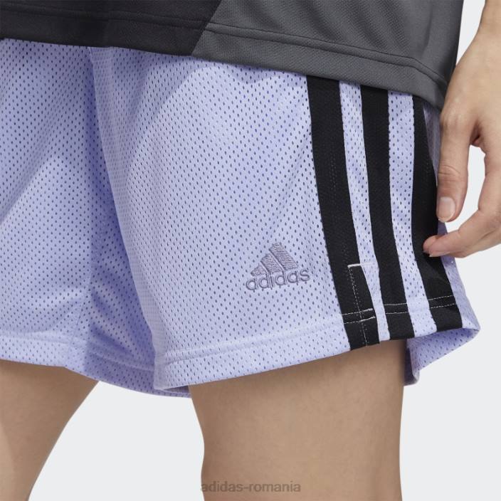 Adidas ton violet femei în pantaloni scurți aeroready adidas femei ton violet/negru 2JBN23691