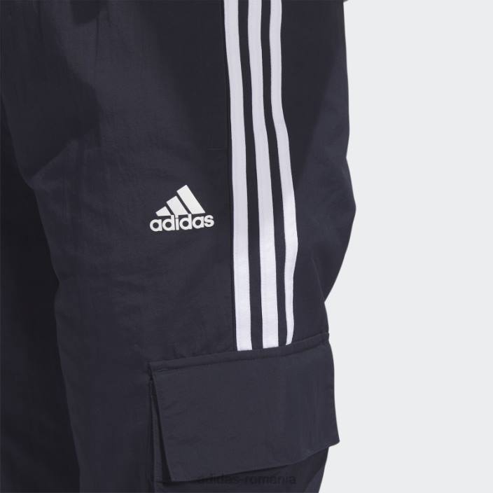 Adidas Pantaloni cargo cu 3 dungi cu cerneală pete de chenilie femei cerneală 2JBN23822