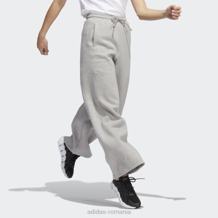 Adidas all szn fleece pantaloni largi gri mediu adidas femei gri mediu 2JBN23940