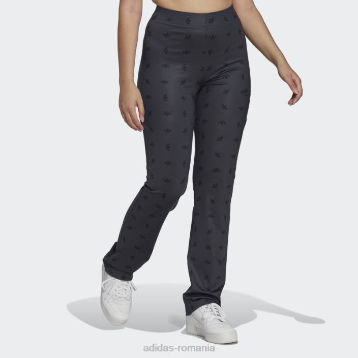 Adidas pantaloni cu imprimeu extensibil gri noapte adidas femei gri de noapte 2JBN23883