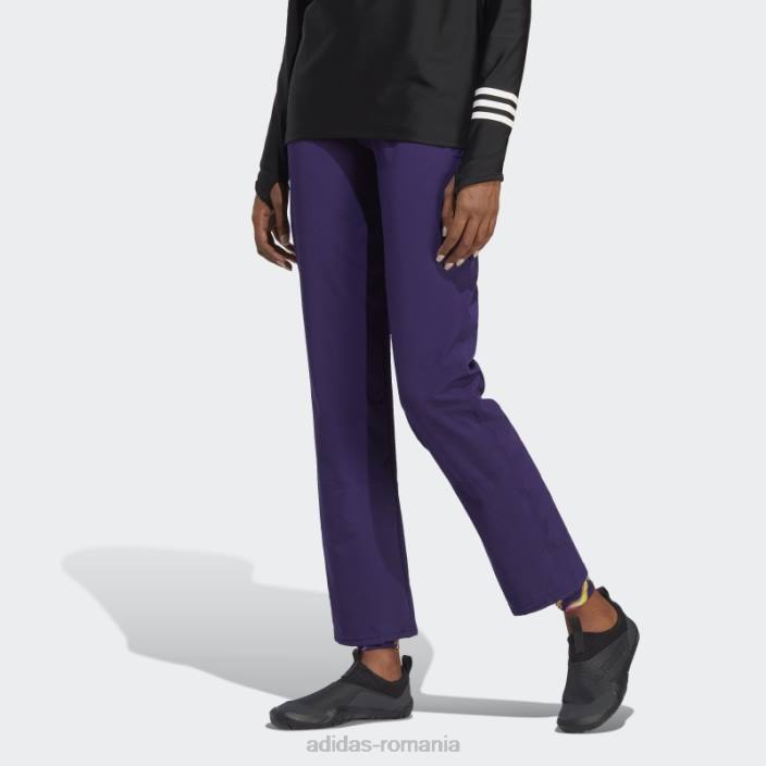 Adidas pantaloni cu imprimeu positivisea violet inchis adidas femei violet închis/albastru 2JBN23946