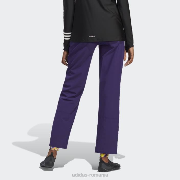 Adidas pantaloni cu imprimeu positivisea violet inchis adidas femei violet închis/albastru 2JBN23946