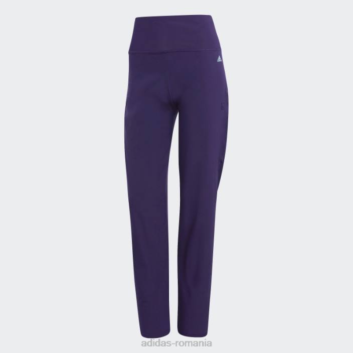 Adidas pantaloni cu imprimeu positivisea violet inchis adidas femei violet închis/albastru 2JBN23946
