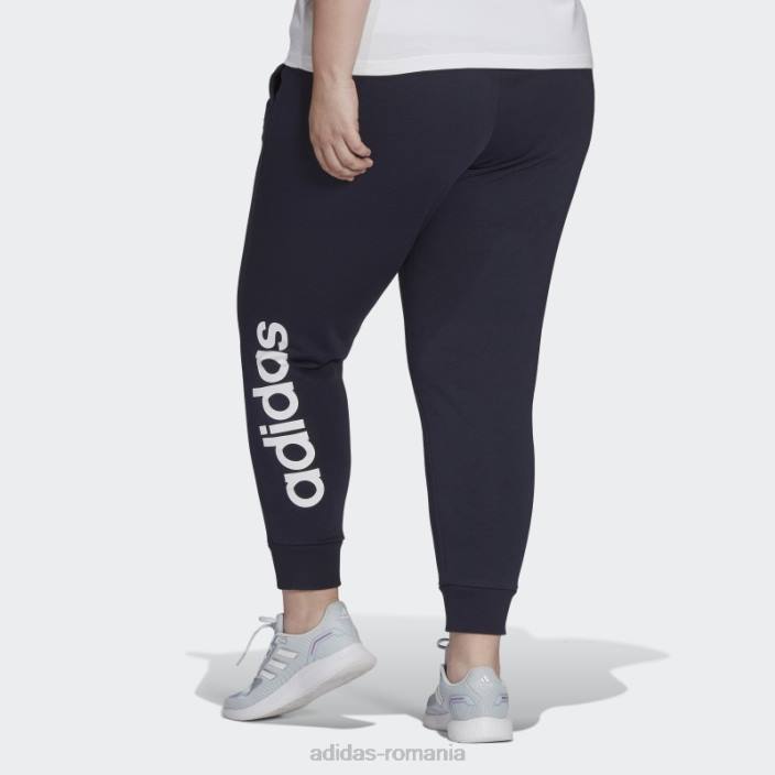 Adidas pantaloni cu sigla French Terry (mărime plus) cerneală femei cerneală/alb 2JBN23234