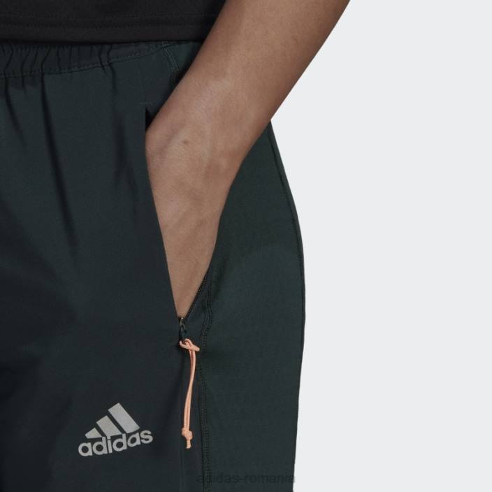 Adidas pantaloni de alergare din fleece x-city verzi femei verde 2JBN23959