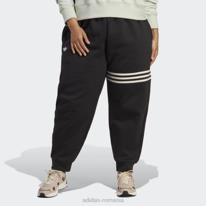 Adidas pantaloni de jogging adicolor neuclassics (plus size) negri femei negru 2JBN23294