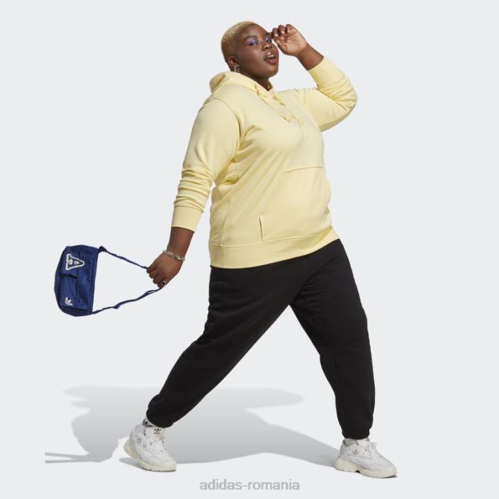Adidas pantaloni de jogging din lână negri essentials (mărime plus) femei negru 2JBN23338