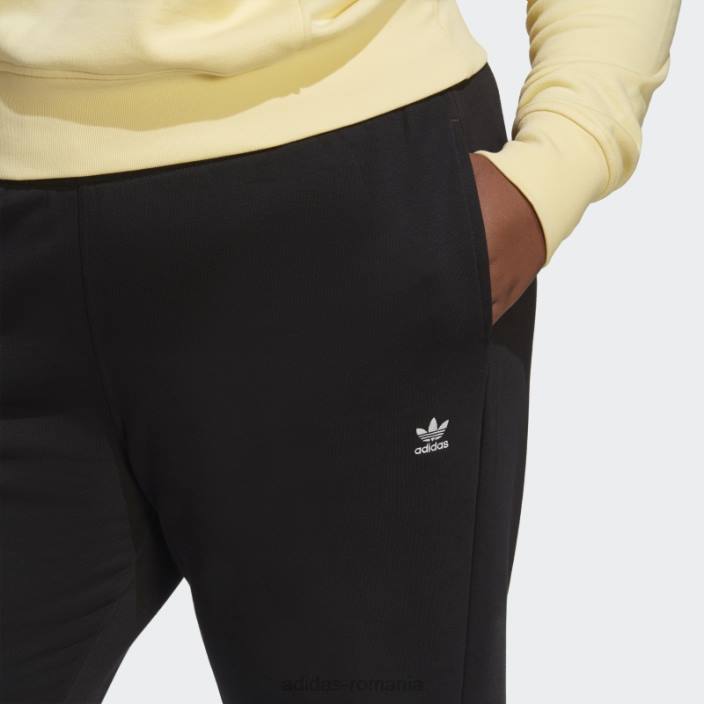 Adidas pantaloni de jogging din lână negri essentials (mărime plus) femei negru 2JBN23338