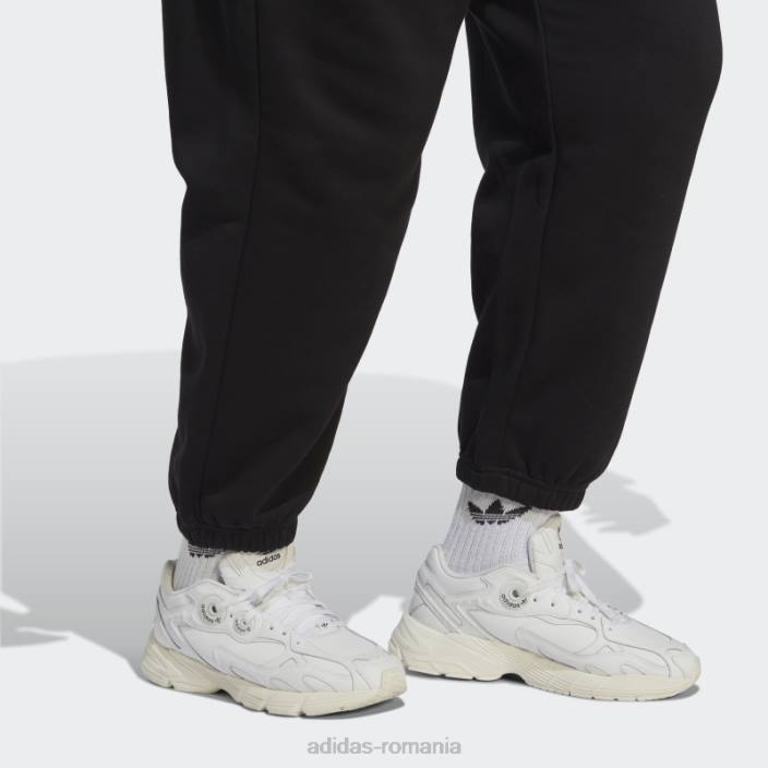Adidas pantaloni de jogging din lână negri essentials (mărime plus) femei negru 2JBN23338