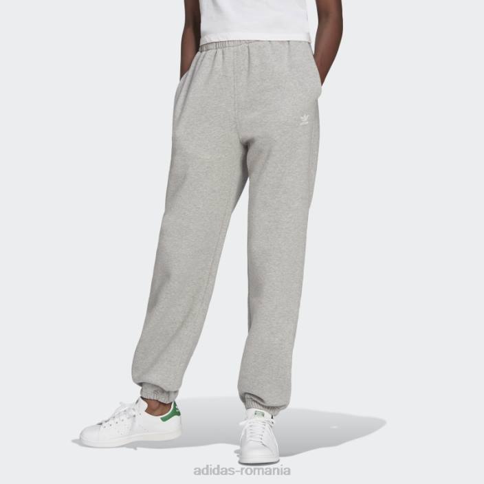 Adidas pantaloni de jogging fleece adicolor essentials gri mediu femei gri mediu 2JBN23965