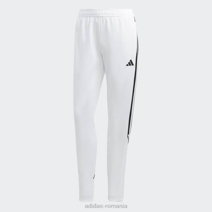 Adidas pantaloni de liga tiro 23 alb fierbinte femei alb 2JBN23941