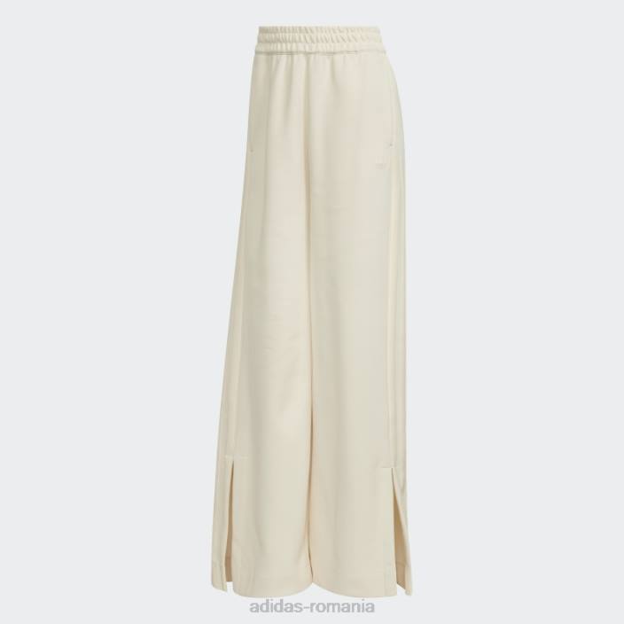 Adidas pantaloni de sport cu dungi groase adicolor contempo albi femei alb 2JBN23833