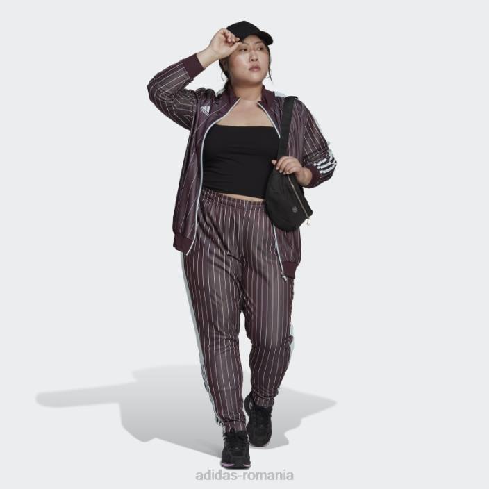 Adidas pantaloni de sport tiro (plus size) maroon adidas femei maro 2JBN23364