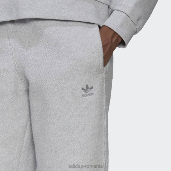 Adidas pantaloni de trening gri deschis heather loungewear femei erica gri deschis 2JBN24004