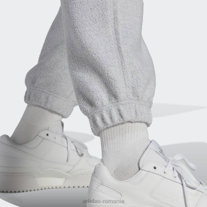 Adidas pantaloni de trening gri deschis heather loungewear femei erica gri deschis 2JBN24004