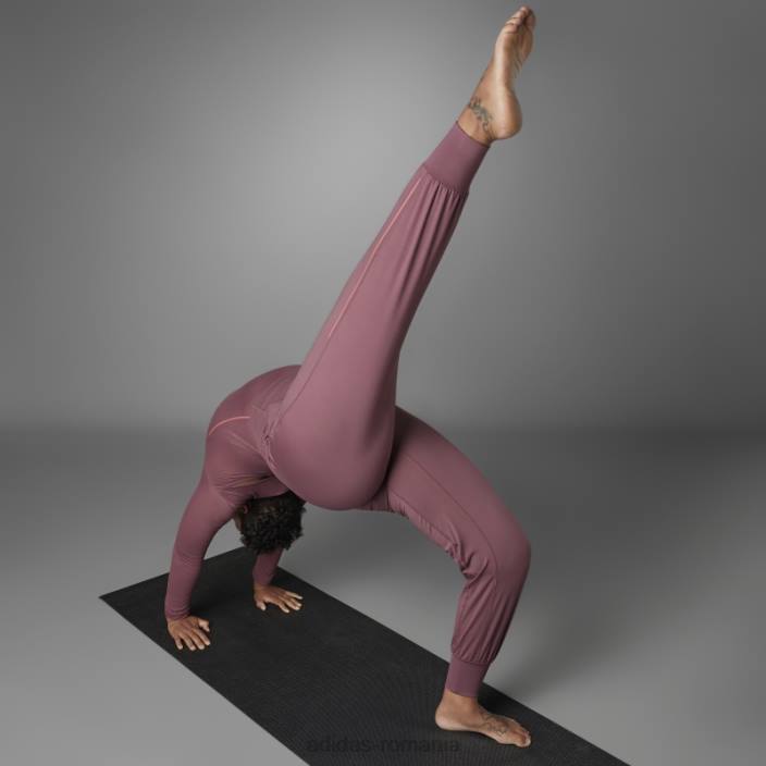 Adidas pantaloni de yoga echilibru autentici (plus marime) adidas burgundy femei Burgundia 2JBN23250