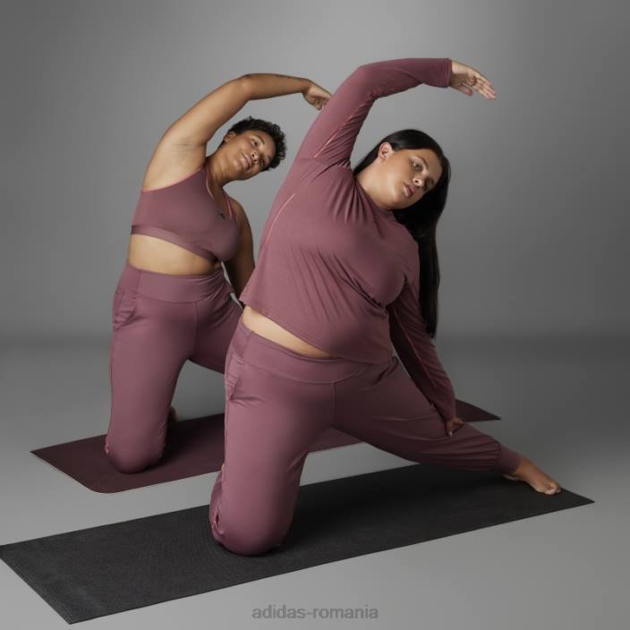 Adidas pantaloni de yoga echilibru autentici (plus marime) adidas burgundy femei Burgundia 2JBN23250