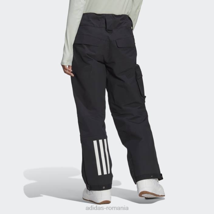 Adidas pantaloni de zapada din nailon post-consum terrex cu 3 straturi negru adidas femei negru 2JBN23952