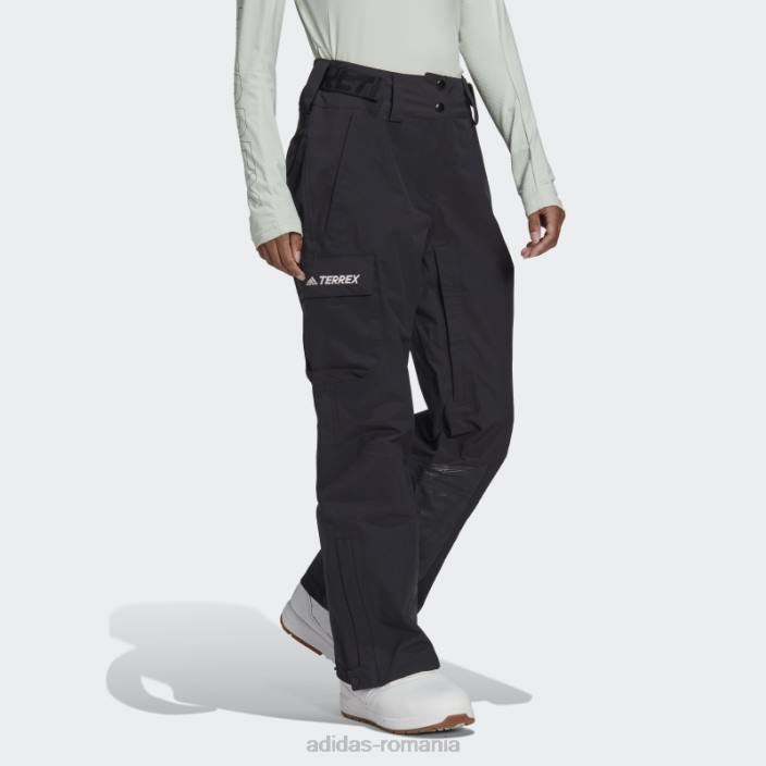 Adidas pantaloni de zapada din nailon post-consum terrex cu 3 straturi negru adidas femei negru 2JBN23952
