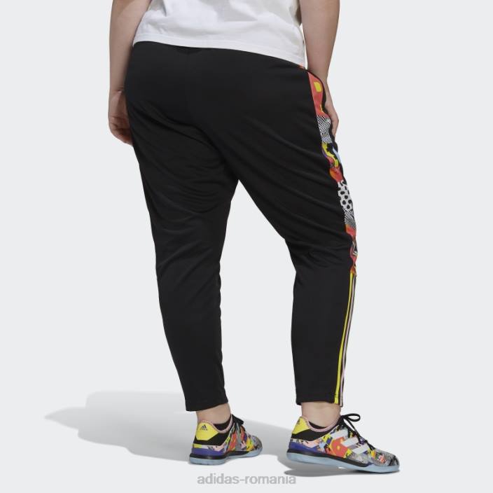 Adidas pantaloni negri tiro pride (plus marime) adidas femei negru/multicolor 2JBN23253