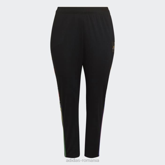 Adidas pantaloni negri tiro pride (plus marime) adidas femei negru/multicolor 2JBN23253