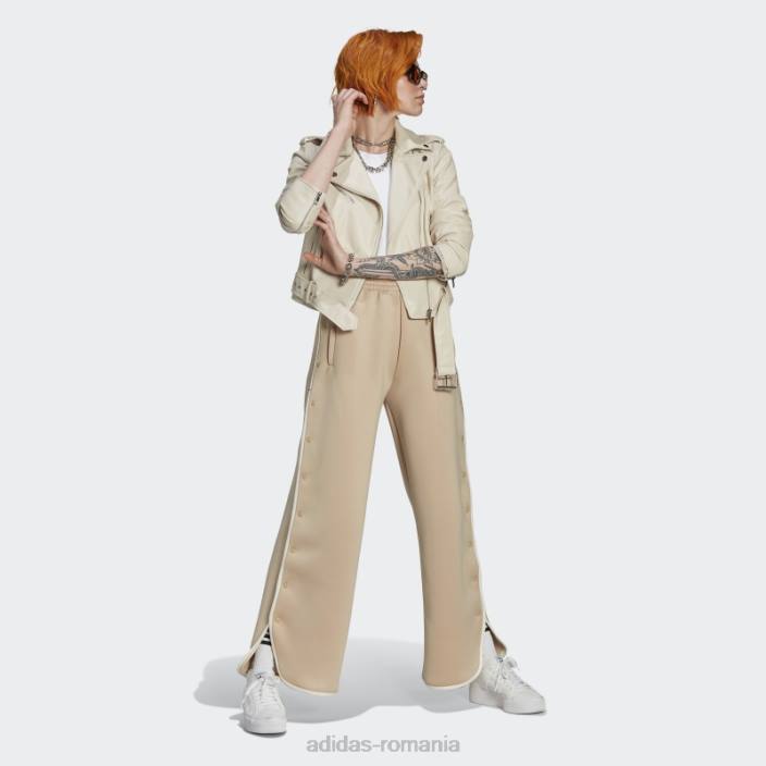 Adidas pantaloni spacer cu detalii de legare bej femei bej 2JBN24008