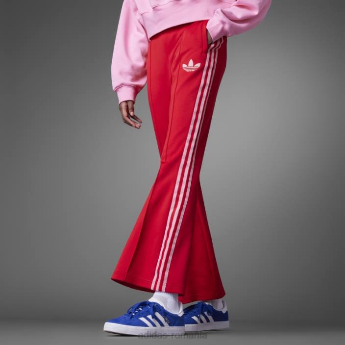 Adidas stacojiu adicolor heritage acum pantaloni de sport evazați femei stacojiu 2JBN23878