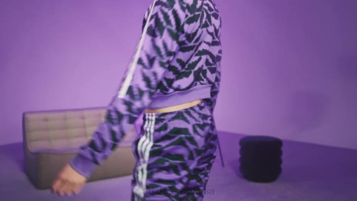 Adidas tiro costum up lifestyle pantaloni de sport violet femei violet/cerneală/multicolor/alb 2JBN23845