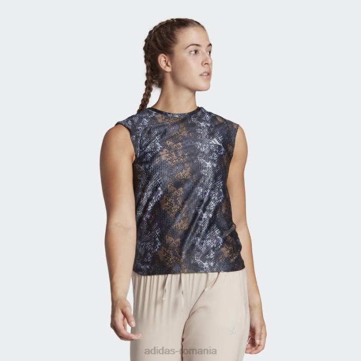 Adidas Tricou pentru alergare rapidă, realizat cu cerneală de plastic Parley Ocean femei cerneala neagra 2JBN9520