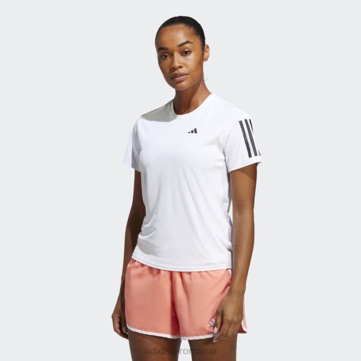 Adidas alb deține tricou-ul de alergare femei alb 2JBN9640