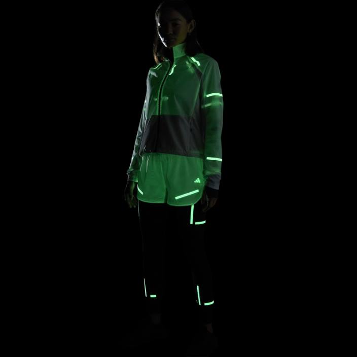 Adidas alb reflecta noaptea pantaloni scurți de alergare x-city adidas femei alb 2JBN17361