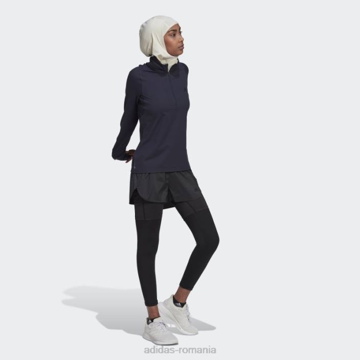 Adidas alergați rapid cerneală pentru hanorac cu jumătate de fermoar femei cerneală 2JBN10736