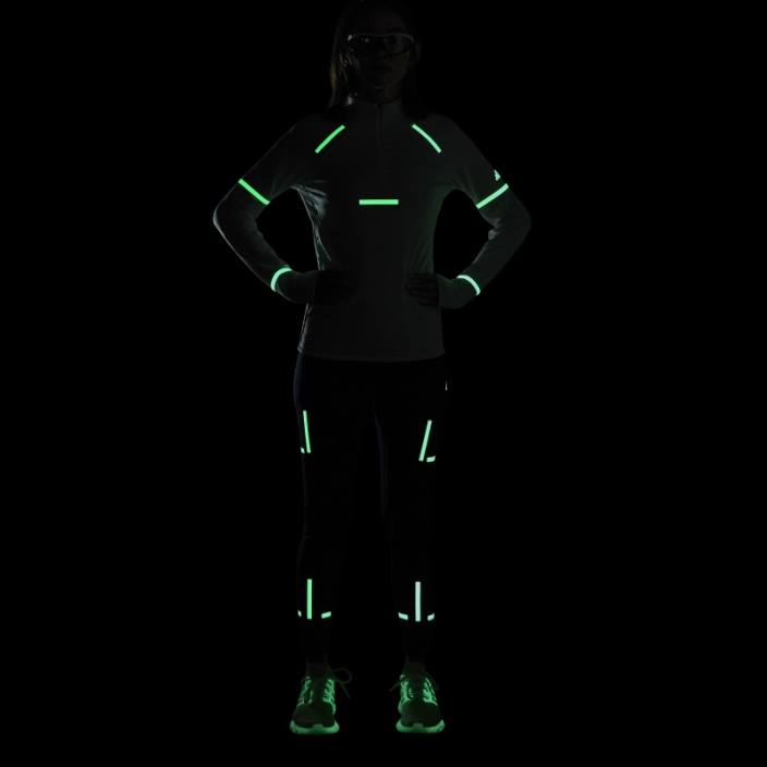 Adidas cerneală cu impact rapid reflectă noaptea x-city jambiere de alergare lungi femei cerneală 2JBN16991