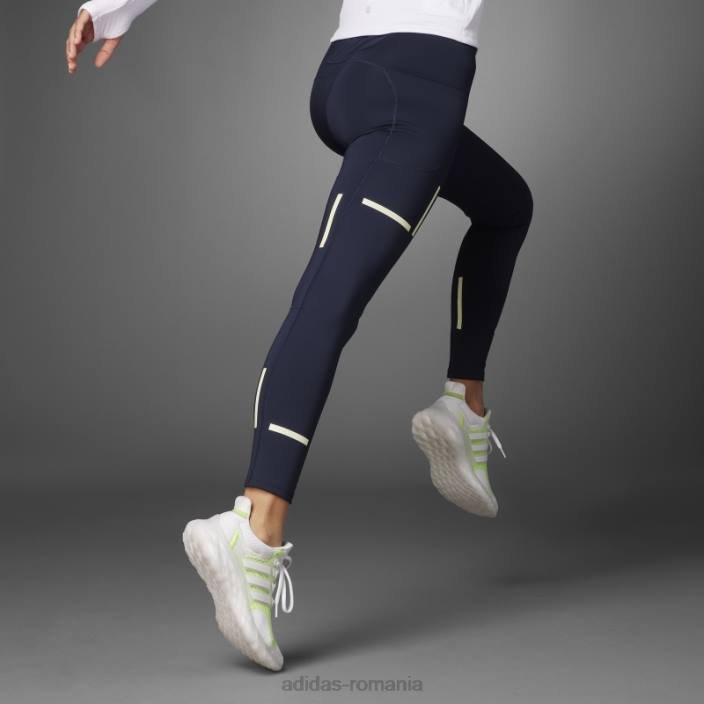 Adidas cerneală cu impact rapid reflectă noaptea x-city jambiere de alergare lungi femei cerneală 2JBN16991
