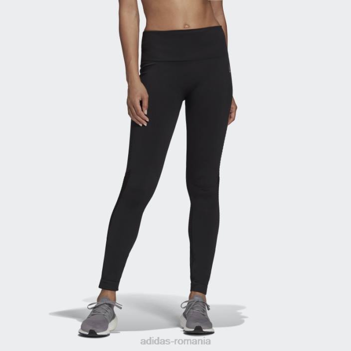 Adidas colanti de alergare aeroknit 7/8 negri femei negru 2JBN2725